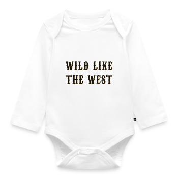 Wild like the west - Baby Bio-Langarm-Body - Weiß - Vorne