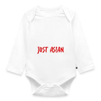 Not Crazy Not Rich Just Asian - Baby Bio-Langarm-Body - Weiß - Vorne