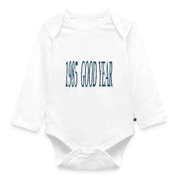 1985 - Organic Longsleeve Baby Bodysuit - white - Front