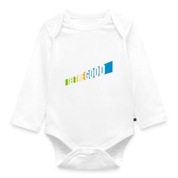 see the good quote - Organic Longsleeve Baby Bodysuit - white - Front