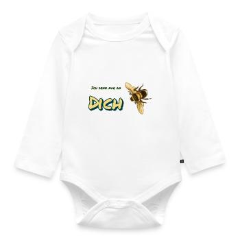 ich denk nur an dich - Baby Bio-Langarm-Body - Weiß - Vorne
