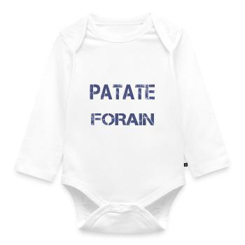 Patate de forain - Body Bébé bio manches longues - blanc - Devant