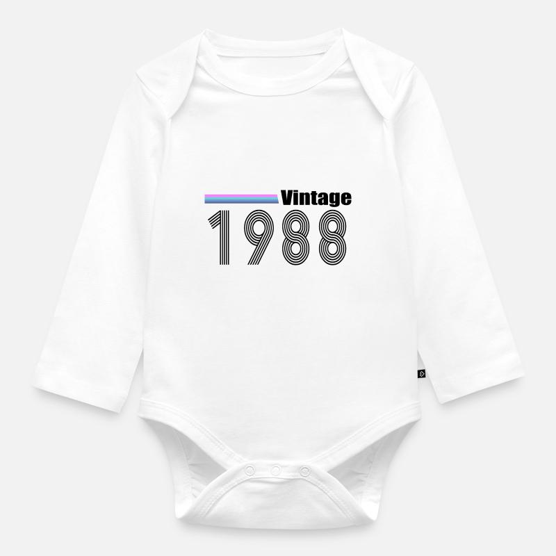 1988 - Body Bébé bio manches longues - blanc