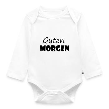 Guten Morgen - Baby Bio-Langarm-Body - Weiß - Vorne
