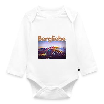Sehnsucht nach den Bergen - Baby Bio-Langarm-Body - Weiß - Vorne