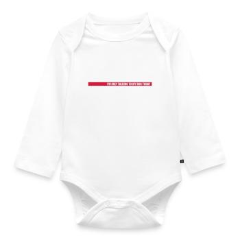only talking to dog - Organic Longsleeve Baby Bodysuit - white - Front