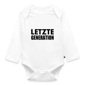 Letzte generation - Baby Bio-Langarm-Body - Weiß - Vorne