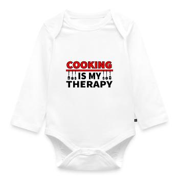 Cook - Organic Longsleeve Baby Bodysuit - white - Front
