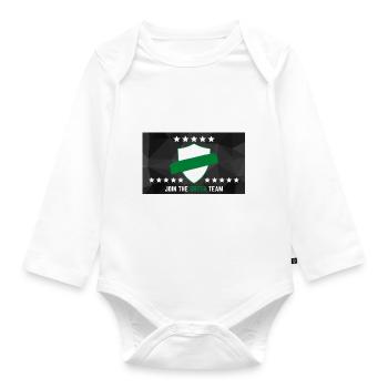 JOIN THE GREEN TEAM - Baby Bio-Langarm-Body - Weiß - Vorne