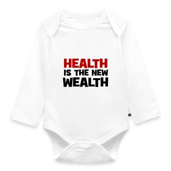 Bless you - Organic Longsleeve Baby Bodysuit - white - Front