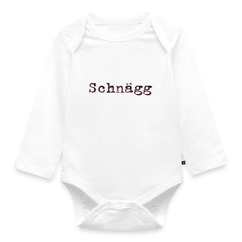 schnägg Partner Shirt - Baby Bio-Langarm-Body - Weiß - Vorne