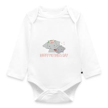 You're doing a great job Mom Happy Mother's Day - Organic Longsleeve Baby Bodysuit - white - Front