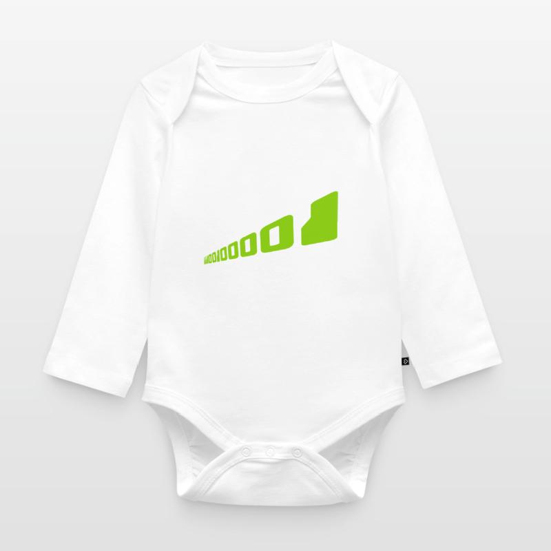 Binary Code Program Language Organic Longsleeve Baby Bodysuit
