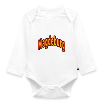 Magdeburg - Organic Longsleeve Baby Bodysuit - white - Front
