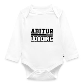 Abitur Loading - Baby Bio-Langarm-Body - Weiß - Vorne