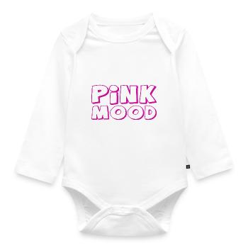 Pink Mood - Organic Longsleeve Baby Bodysuit - white - Front