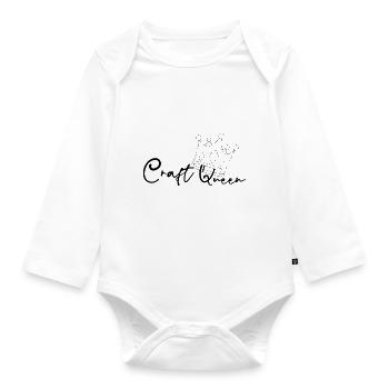 Königin - Baby Bio-Langarm-Body - Weiß - Vorne