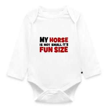 small horse - Organic Longsleeve Baby Bodysuit - white - Front