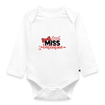 kleine Miss Valentine - Baby Bio-Langarm-Body - Weiß - Vorne