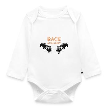 Race Academy - Baby Bio-Langarm-Body - Weiß - Vorne