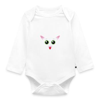 Petit Chat - Body Bébé bio manches longues - blanc - Devant