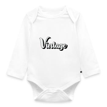 VINTAGE T-shirt - Organic Longsleeve Baby Bodysuit - white - Front
