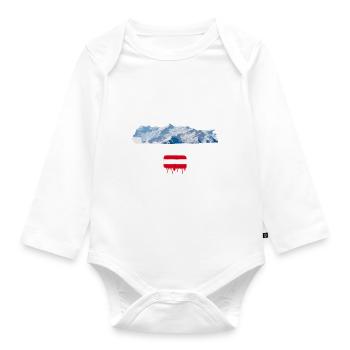 Schmittenhöhe,mountain,mountains,Austria,ski area,ski - Organic Longsleeve Baby Bodysuit - white - Front