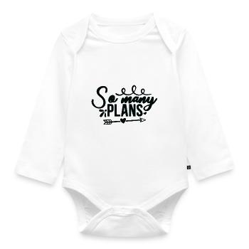 So many Plans - Baby Bio-Langarm-Body - Weiß - Vorne