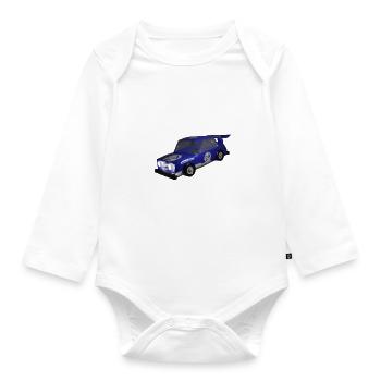 Voiture de course - Body Bébé bio manches longues - blanc - Devant