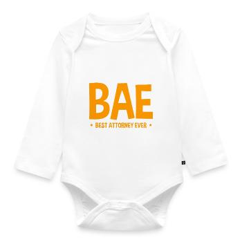 Bae Best Attorney Ever 2 - Baby Bio-Langarm-Body - Weiß - Vorne