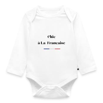 Chic à la française - Body Bébé bio manches longues - blanc - Devant