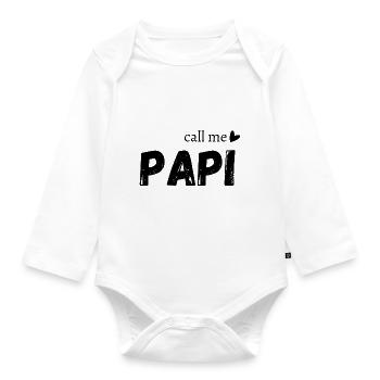 Nenn mich Großvater - Baby Bio-Langarm-Body - Weiß - Vorne