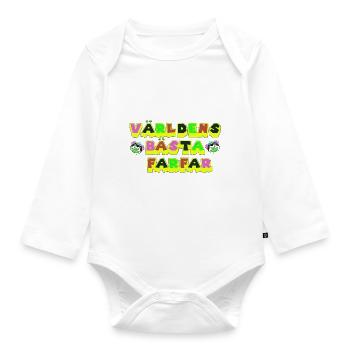 BestGroßmutter Großmutter Großvater Großvater Geburtstagsfamilie - Baby Bio-Langarm-Body - Weiß - Vorne