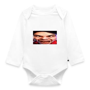 THE RAGE FACE - Organic Longsleeve Baby Bodysuit - white - Front