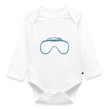 Taucherbrille Taucher - Baby Bio-Langarm-Body - Weiß - Vorne