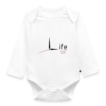 Life Is Short Live It - Organic Longsleeve Baby Bodysuit - white - Front