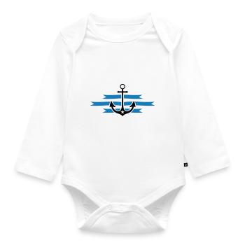 anker - Baby Bio-Langarm-Body - Weiß - Vorne