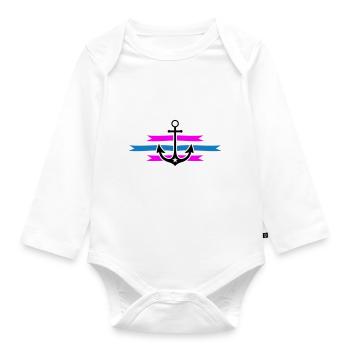 anker - Baby Bio-Langarm-Body - Weiß - Vorne