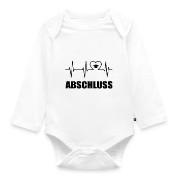 Abschluss - Baby Bio-Langarm-Body - Weiß - Vorne
