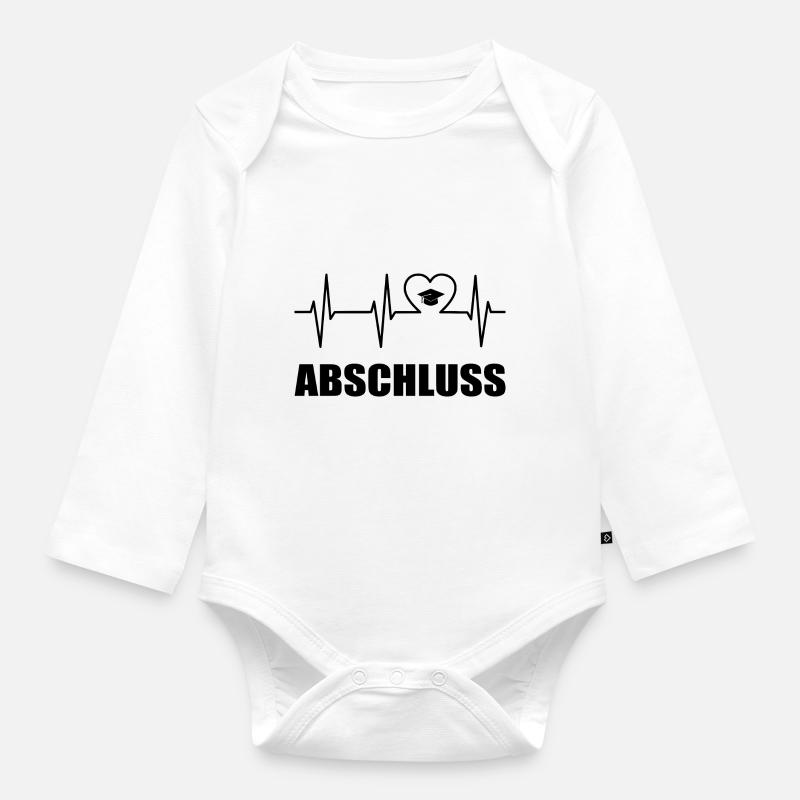 Abschluss - Baby Bio-Langarm-Body - Weiß