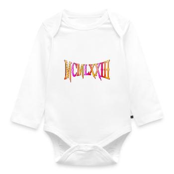 MCMLXXIII 1973 50th Birthday B-Day Birthday Gift - Organic Longsleeve Baby Bodysuit - white - Front