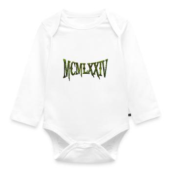 MCMLXXIV 1974 50th Birthday B-Day Birthday Gift - Organic Longsleeve Baby Bodysuit - white - Front