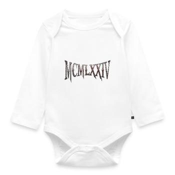MCMLXXIV 1974 50th Birthday B-Day Birthday Gift - Organic Longsleeve Baby Bodysuit - white - Front