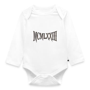 MCMLXXIII 1973 50th Birthday B-Day Birthday Gift - Organic Longsleeve Baby Bodysuit - white - Front