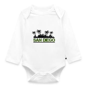 san diego - Baby Bio-Langarm-Body - Weiß - Vorne