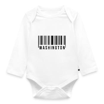 Code-barres de Washington - Body Bébé bio manches longues - blanc - Devant
