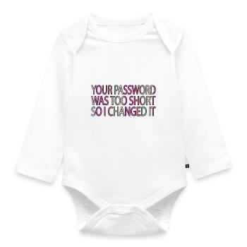 anonymous mask joke gift hacker but i do jokes - Baby Bio-Langarm-Body - Weiß - Vorne
