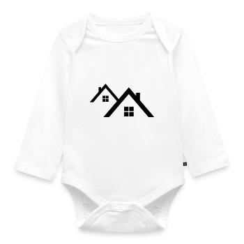Dach - Baby Bio-Langarm-Body - Weiß - Vorne