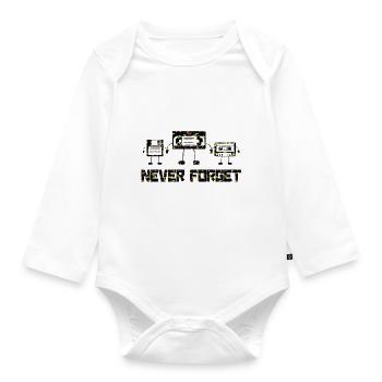 Music, Retro, Heavy Metal, Hard Rock, Punk, Vinyl, Pop - Organic Longsleeve Baby Bodysuit - white - Front