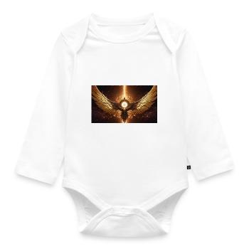 Oiseau de feu doré - Body Bébé bio manches longues - blanc - Devant